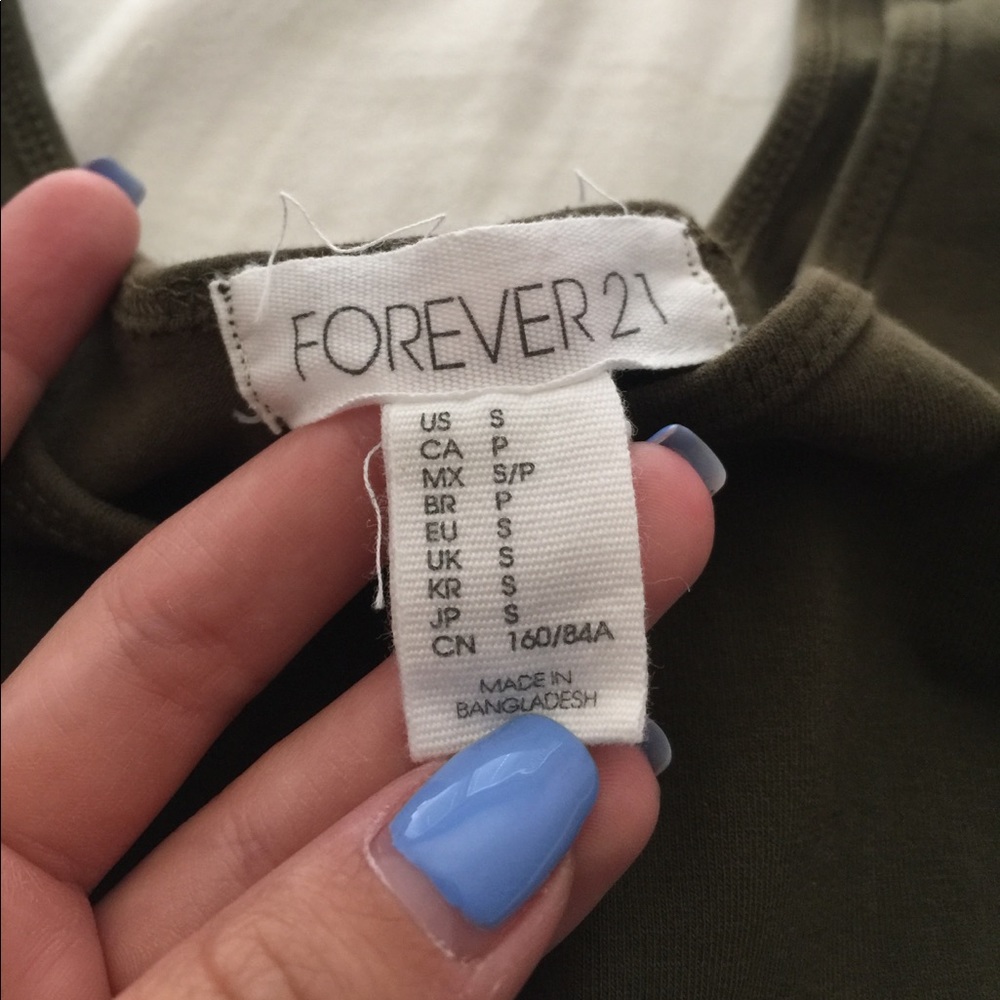 Forever 21 bodycon olive dress