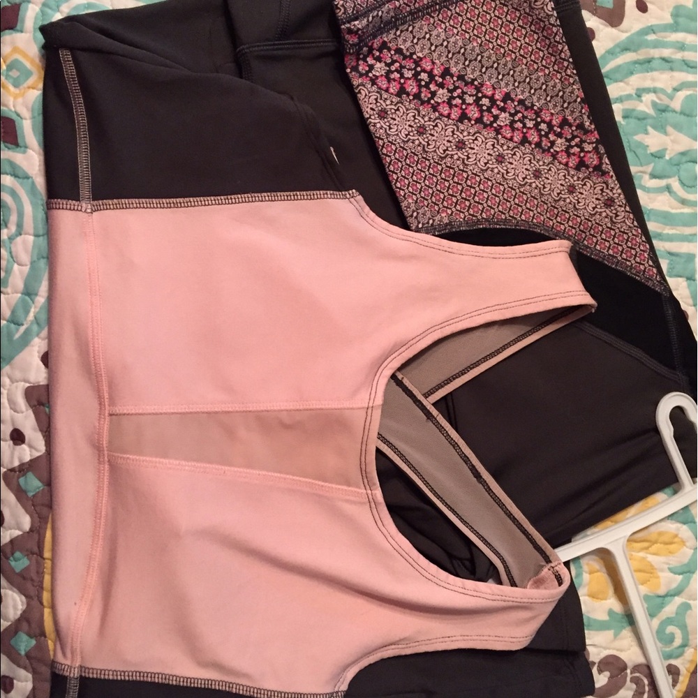 Gaiam yoga/workout capris and tank