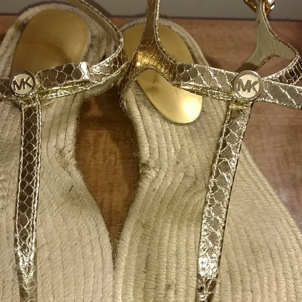 Gold MK Sandals