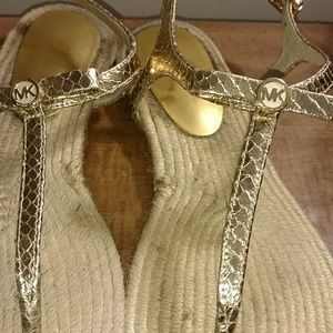 Gold MK Sandals