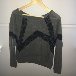 Grey and lace sweater