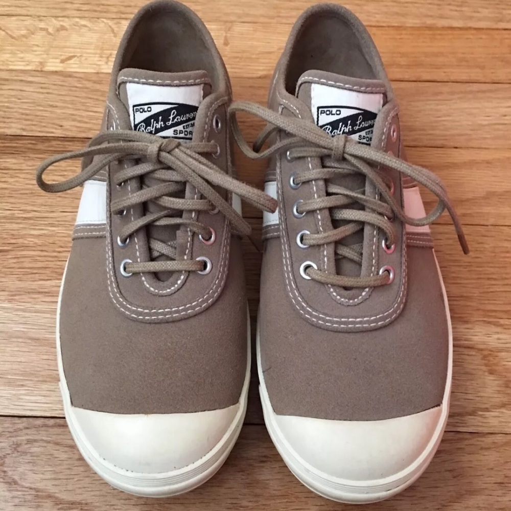 POLO Ralph Lauren Sport Tan Suede Lace Up Size 6B