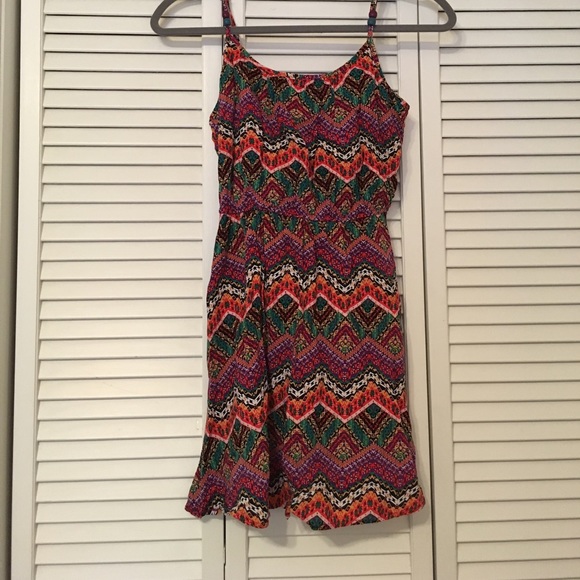 Multicolored tribal summer dress - Picture 1 of 5