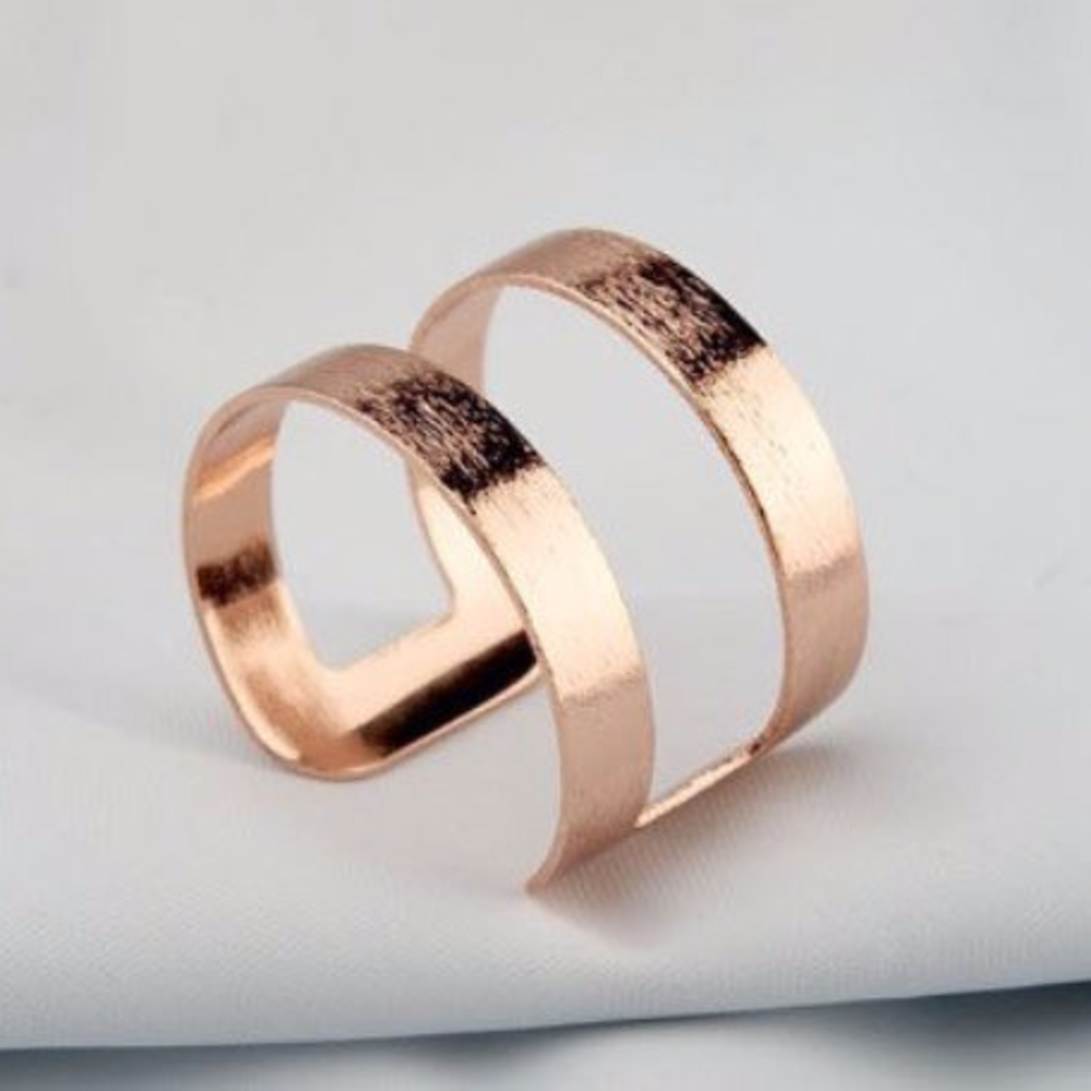 Matte Rose Gold Midi Ring