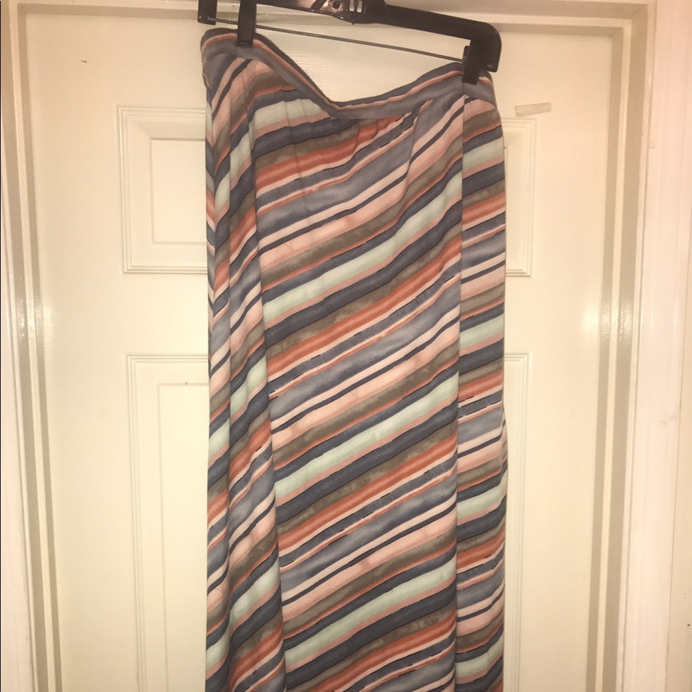 Long striped skirt