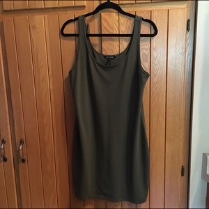 Express Olive Green Bodycon Dress