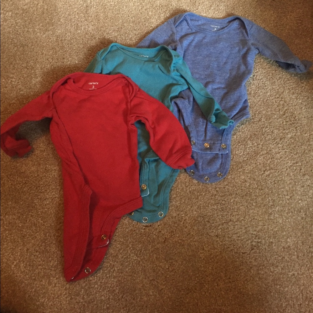 Carters 3 month long sleeve onesies