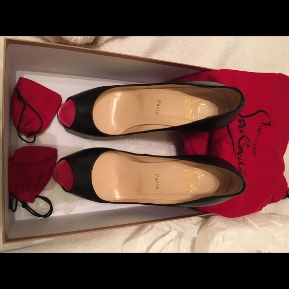 Authentic Christian Louboutin peep toe heels - Picture 1 of 5