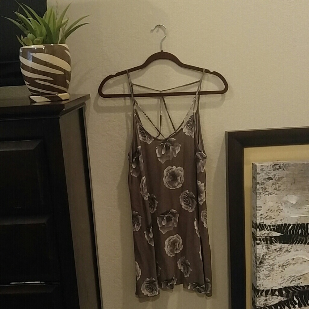 Grey floral dress