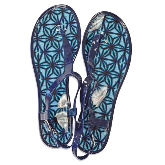 tstrap jelly sandal indigo batik print from s s tstrap jelly sandal indigo batik print from s s