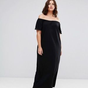 Off the shoulder Black maxi dress