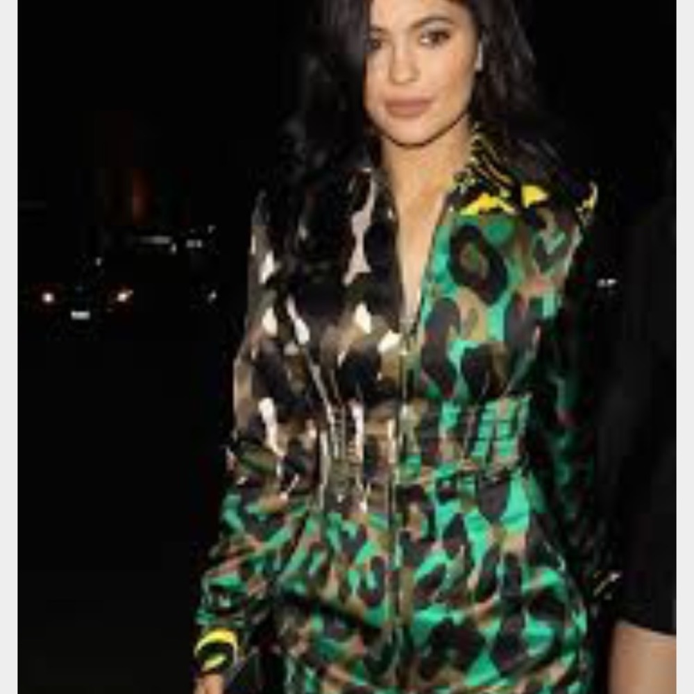 100% auth Versace dress green army