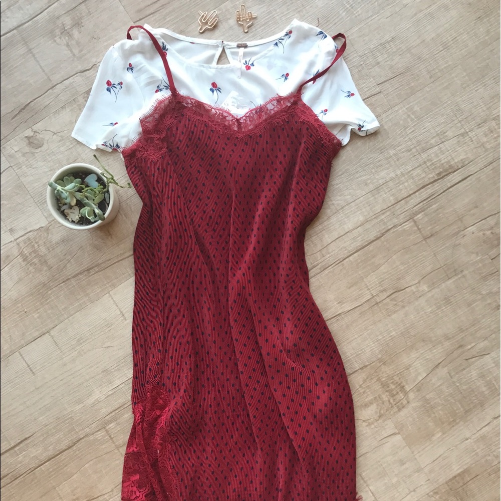 Free People Margot 2fer Layered Slip Dress