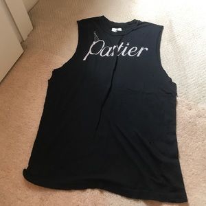 Vintage style "partier" muscle tank