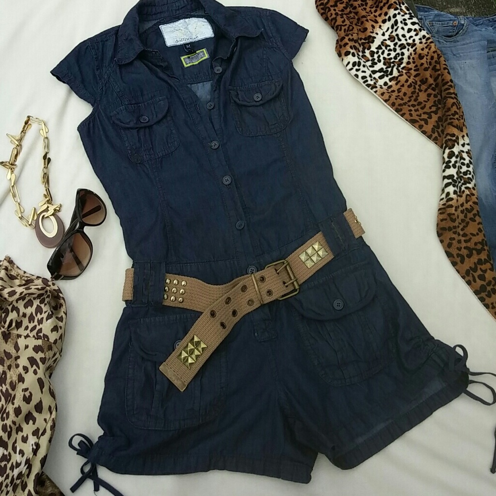 Vintage Dollhouse Denim Romper