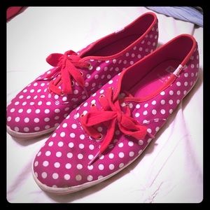 Kate Spade Keds pink polka dots