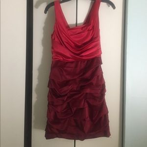 Two tone red express dress