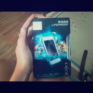 iPhone 6/6s white and grey life proof. Never used.