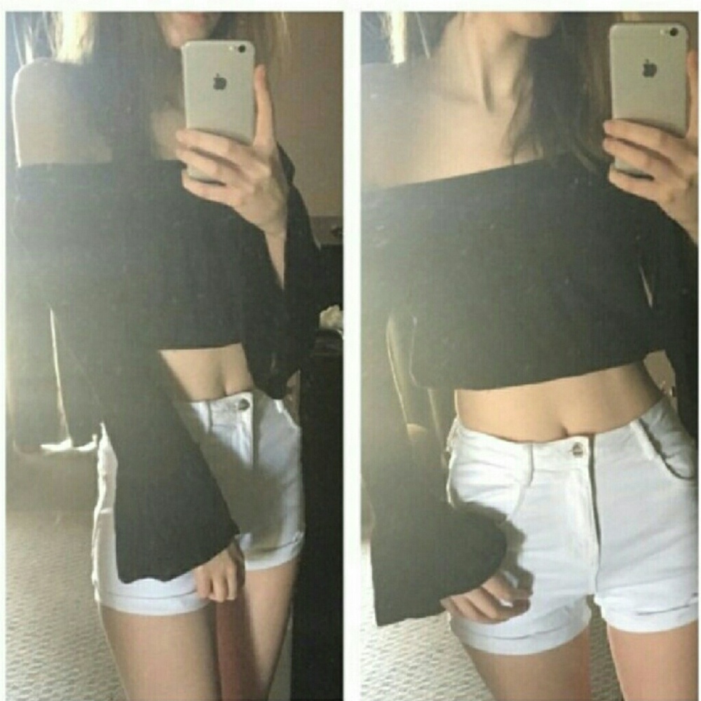 Off the shoulder crop top