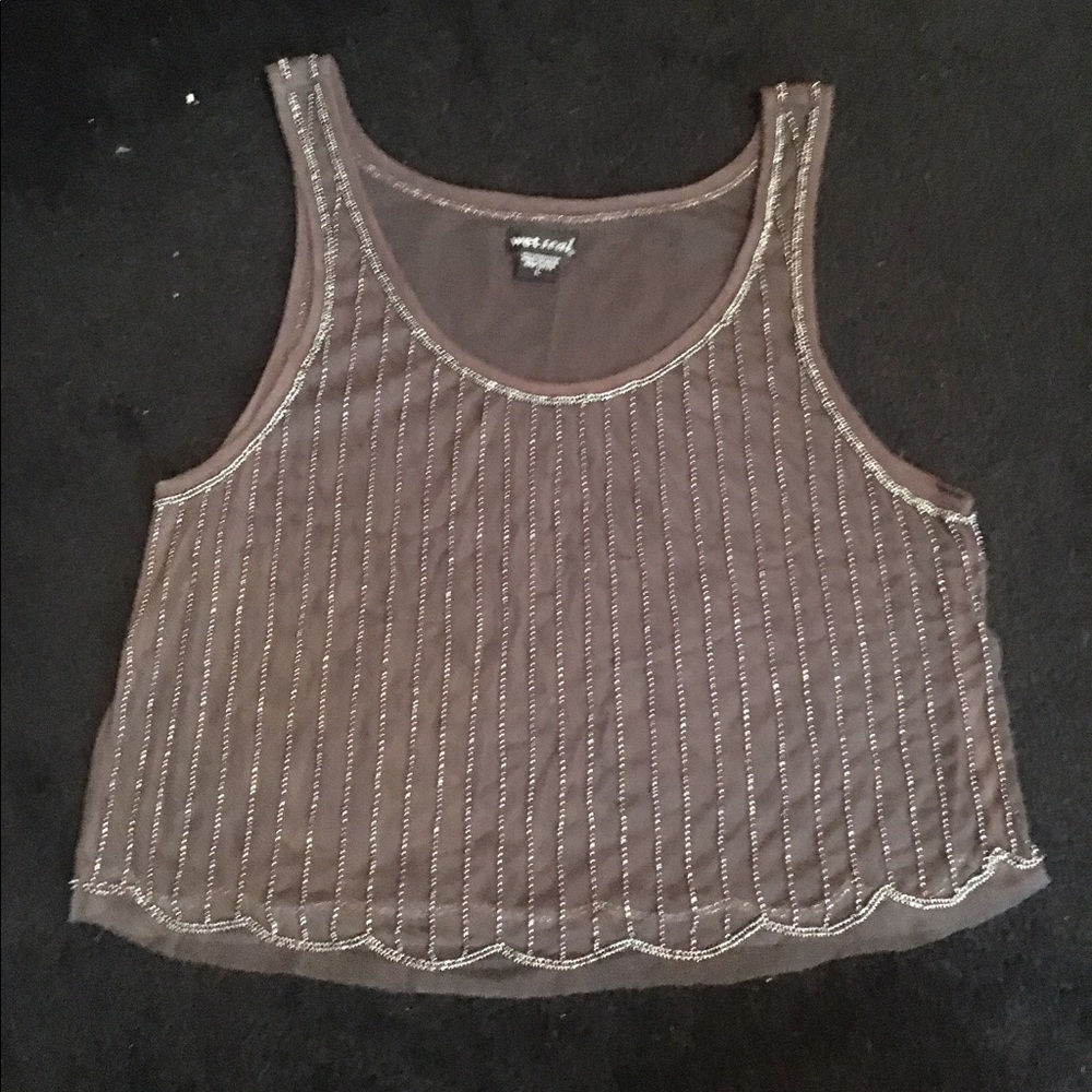 Sequin mesh Crop Top