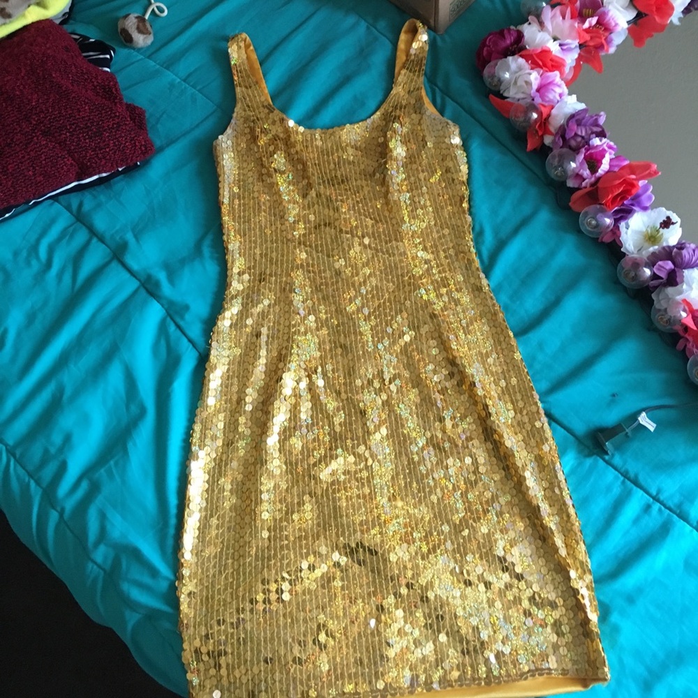Gold dress
