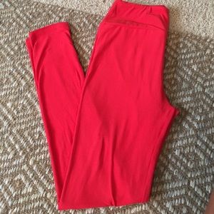 True Red Lularoe OS leggings