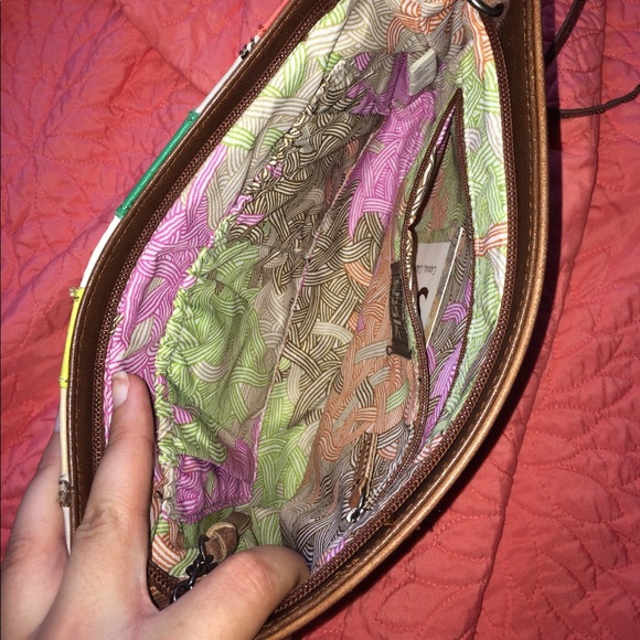 The Sak crossbody leather striped purse - Picture 3 of 5