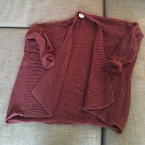 Draped merlot cardigan. Size small
