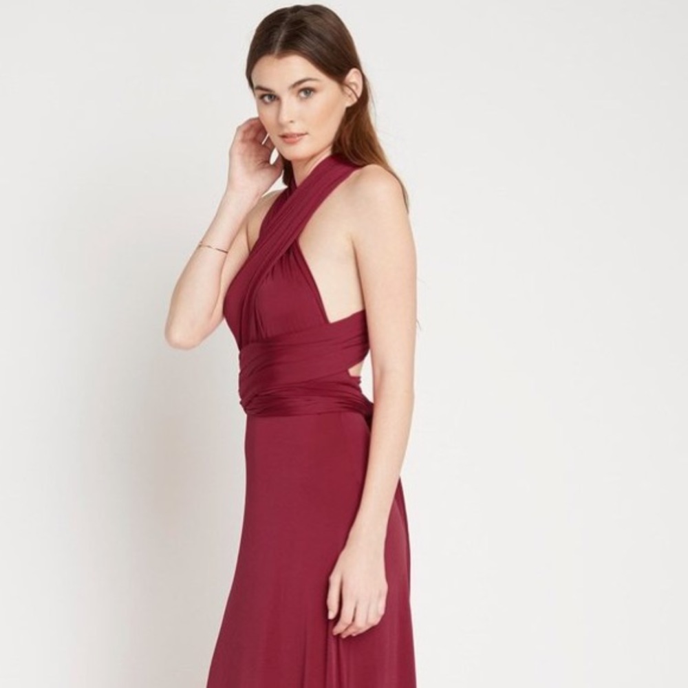 Beautiful burgundy multi wrap dress