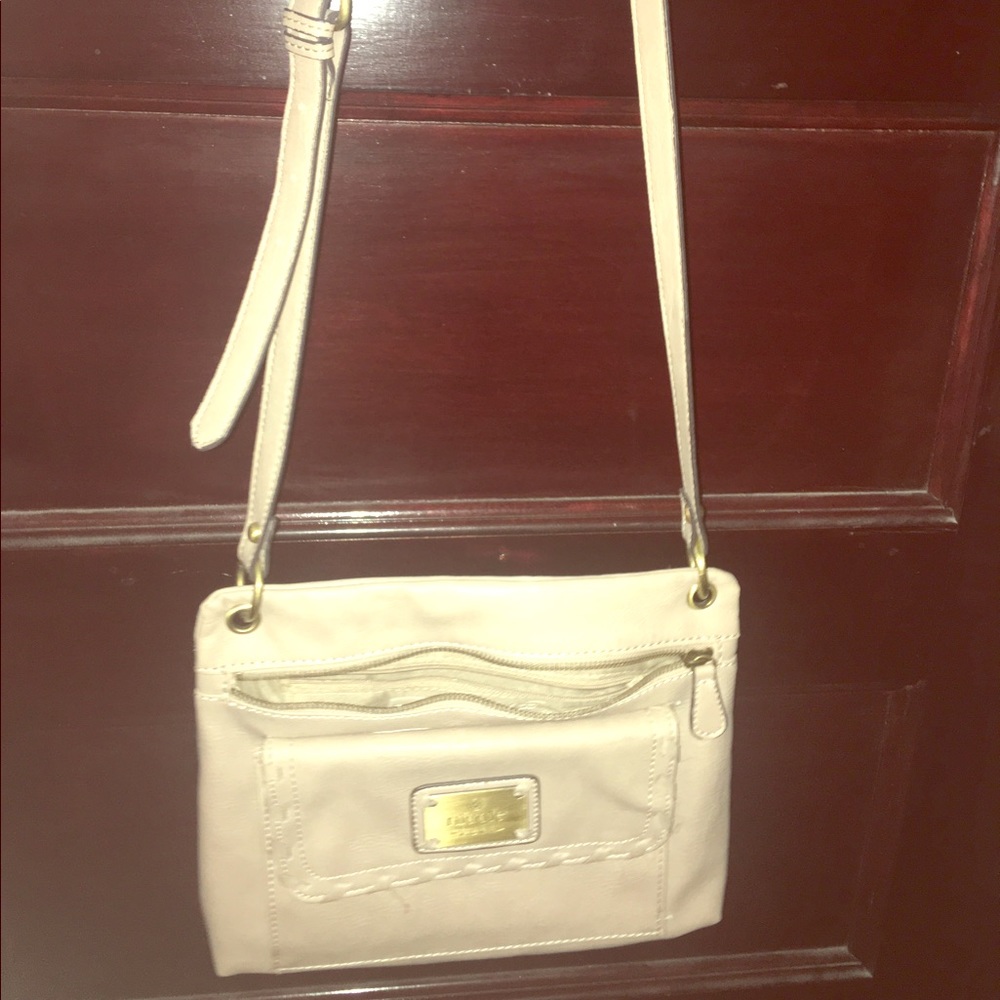 Faux Leather Nicole Miller White Purse