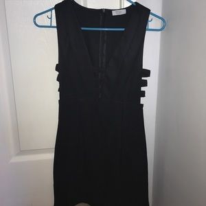 Black Bodycon Dress - Tobi