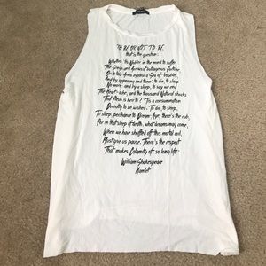 "To be or not to be" forever 21 tank top
