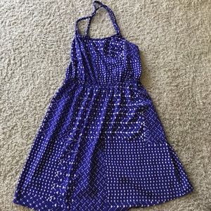 Purple and white tank top dress
