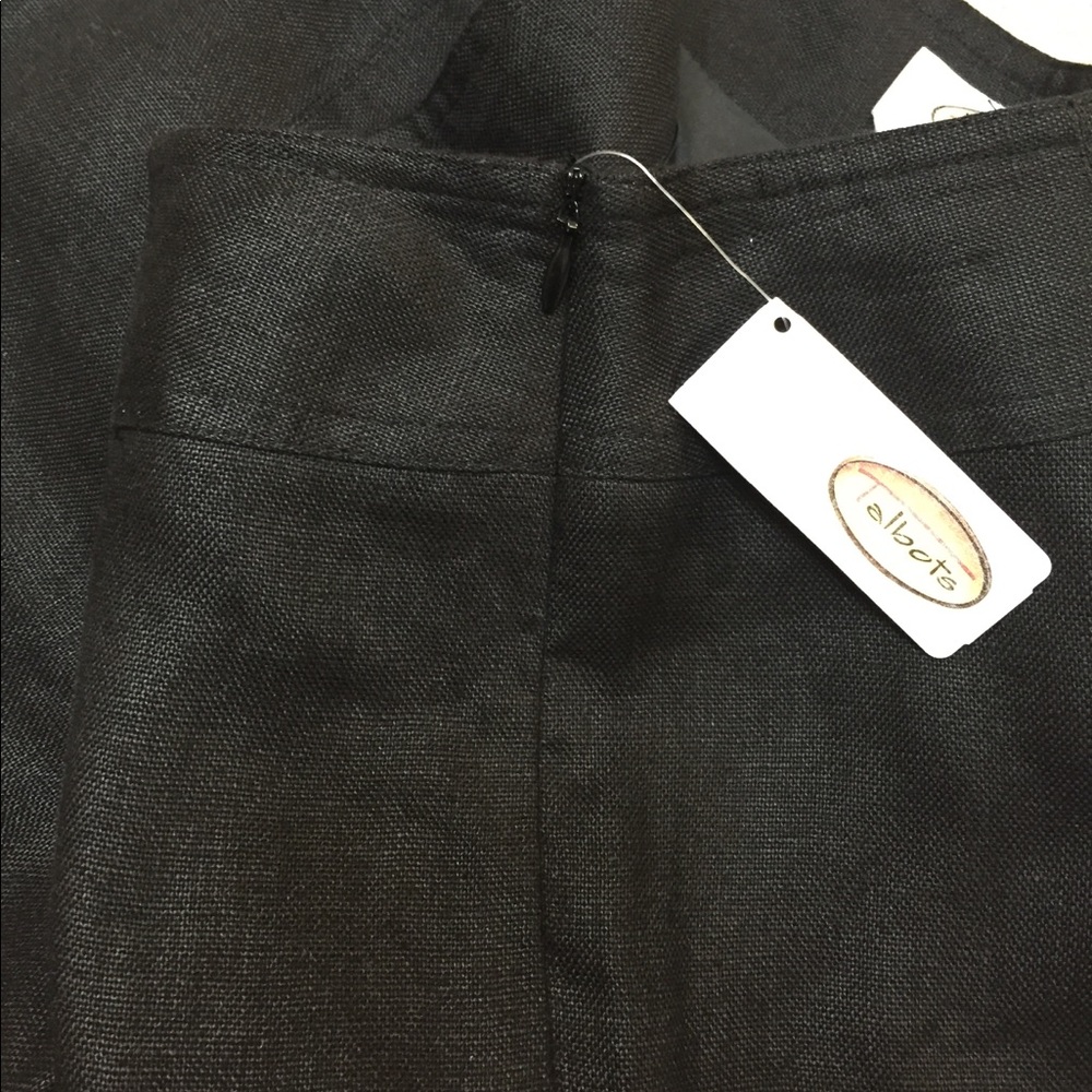 Talbots Black Lined Linen Pants. NWT.