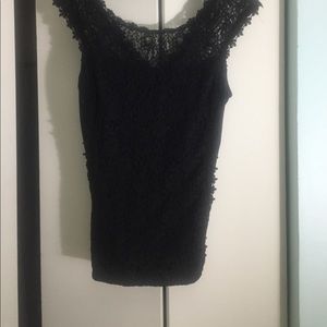 Black Lace front top