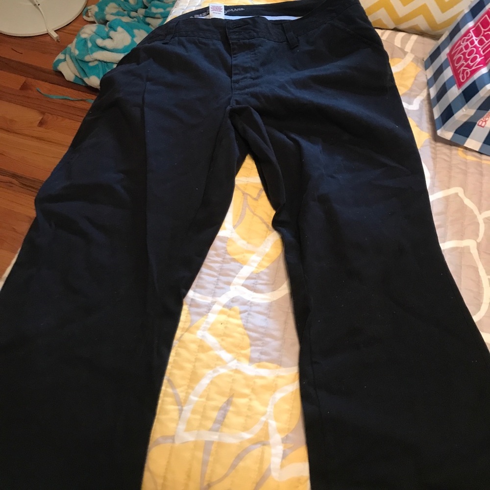 Black khaki material pants- size 19 short