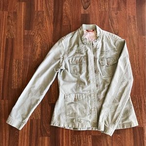 Cotton Canvas military style jacket size L