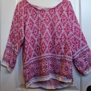 Pink printed blouse
