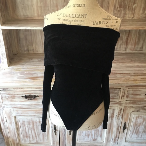 Necessary Objects Tops - •new• black velvet bodysuit