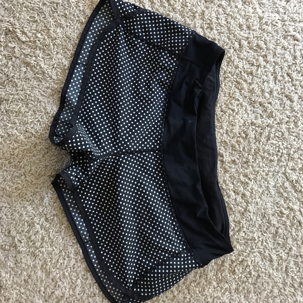 LuLu Lemon Polkadotted running shorts