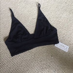 L space black bikini top