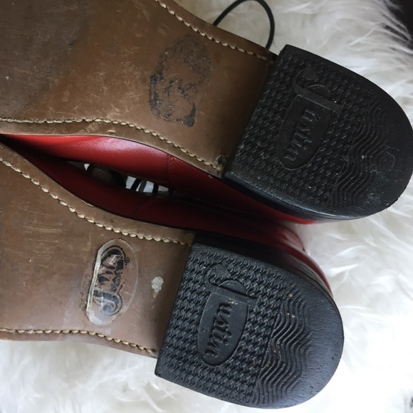 Vintage Fire Engine Red Justin Boots - Picture 6 of 6