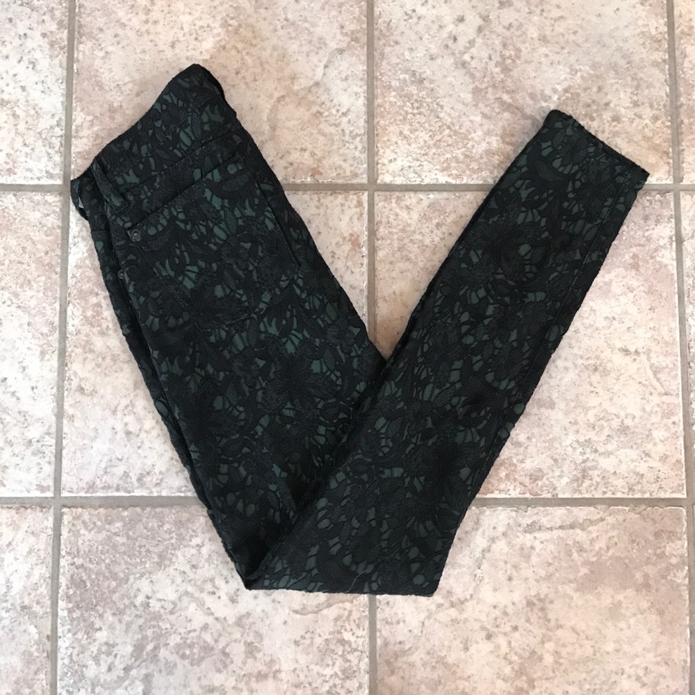 7 for all mankind lace textured jeans