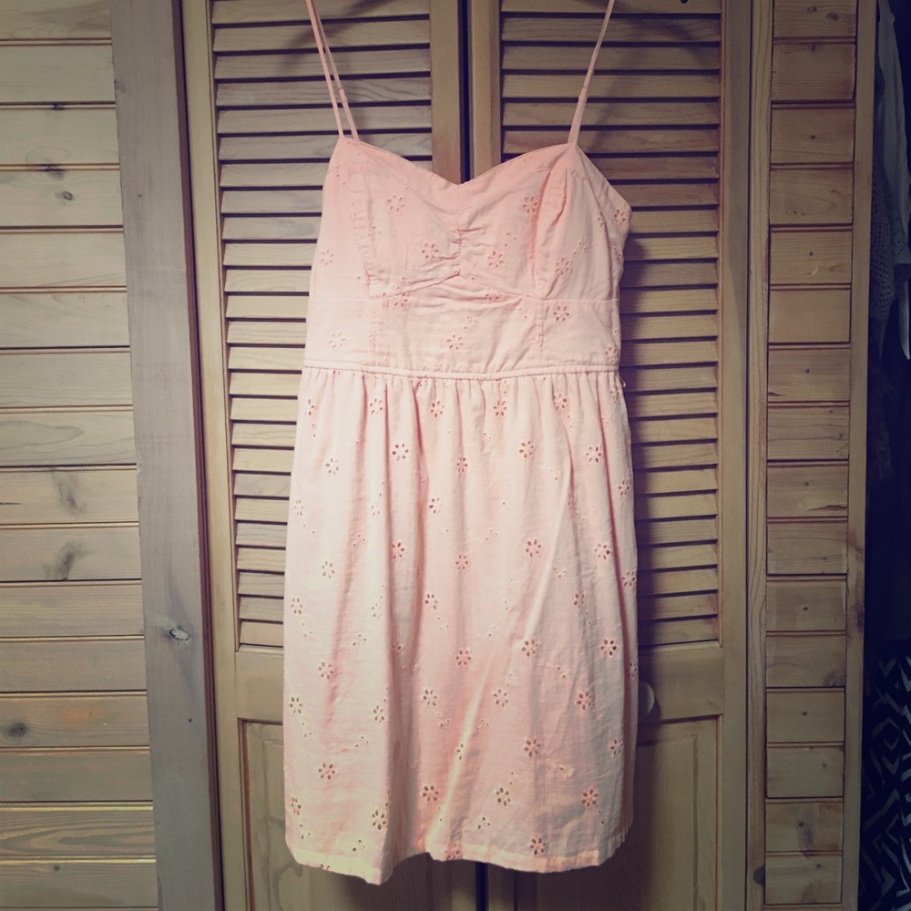 Peach floral printed dress