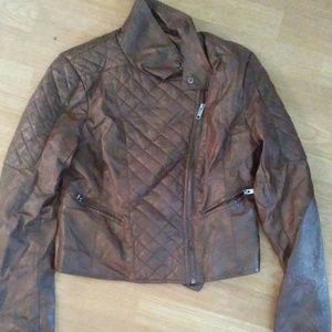 Brown pleather jacket