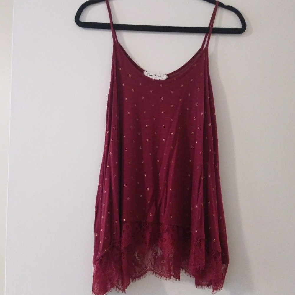 Gorgeous, Flowy, Red Tank Top