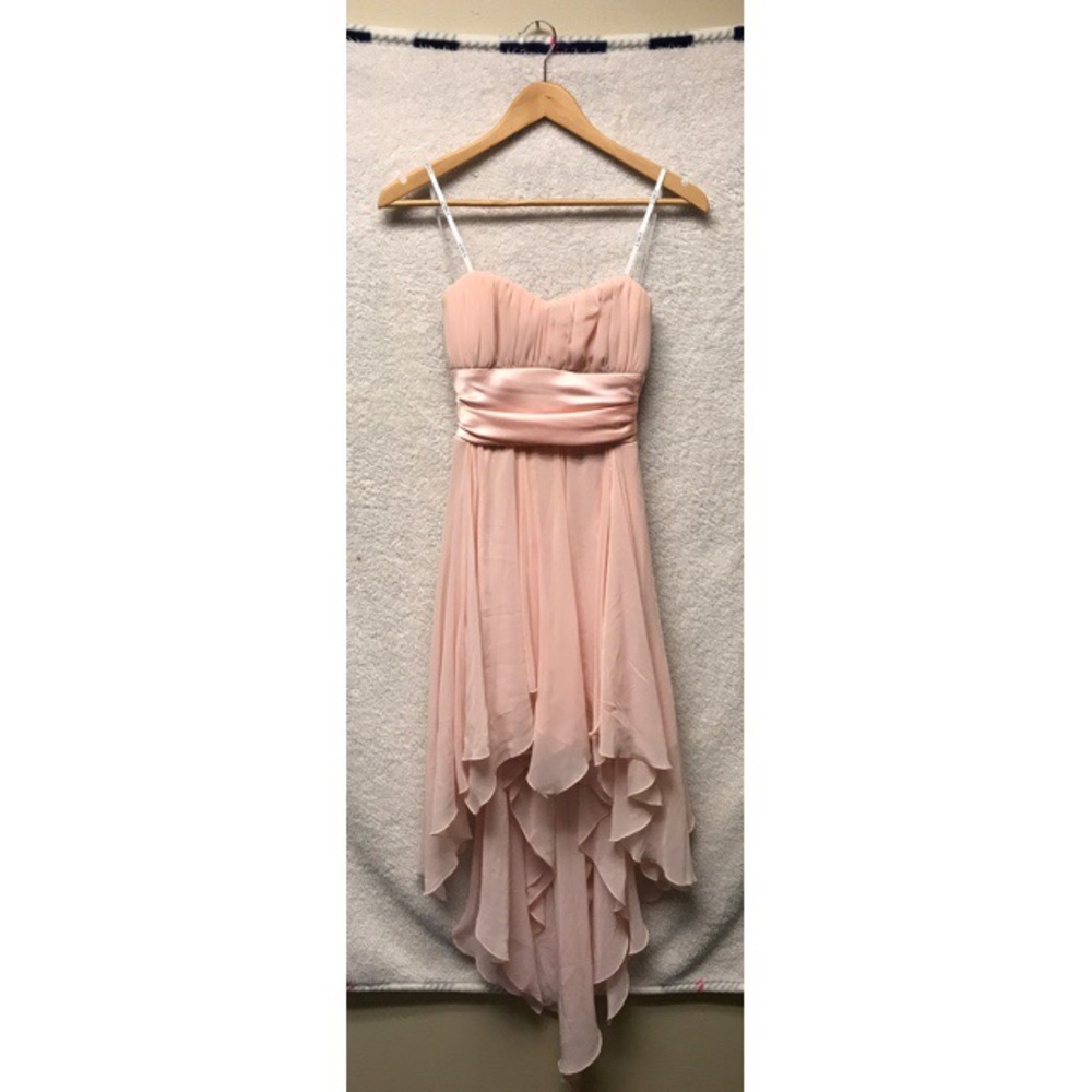 Light Pink Hi-Lo Strapless Dress
