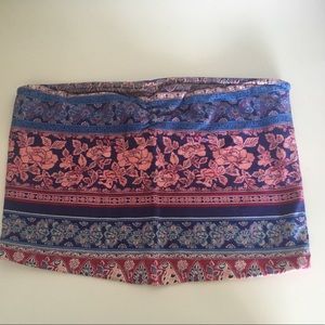 Crop top strapless bandeau shirt