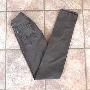 7 for all mankind brown/ grey skinny jeans