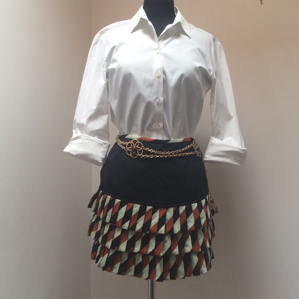 Zac Posen Tiered Ruffle Mini Skirt sz 8 *fun! - Picture 3 of 8